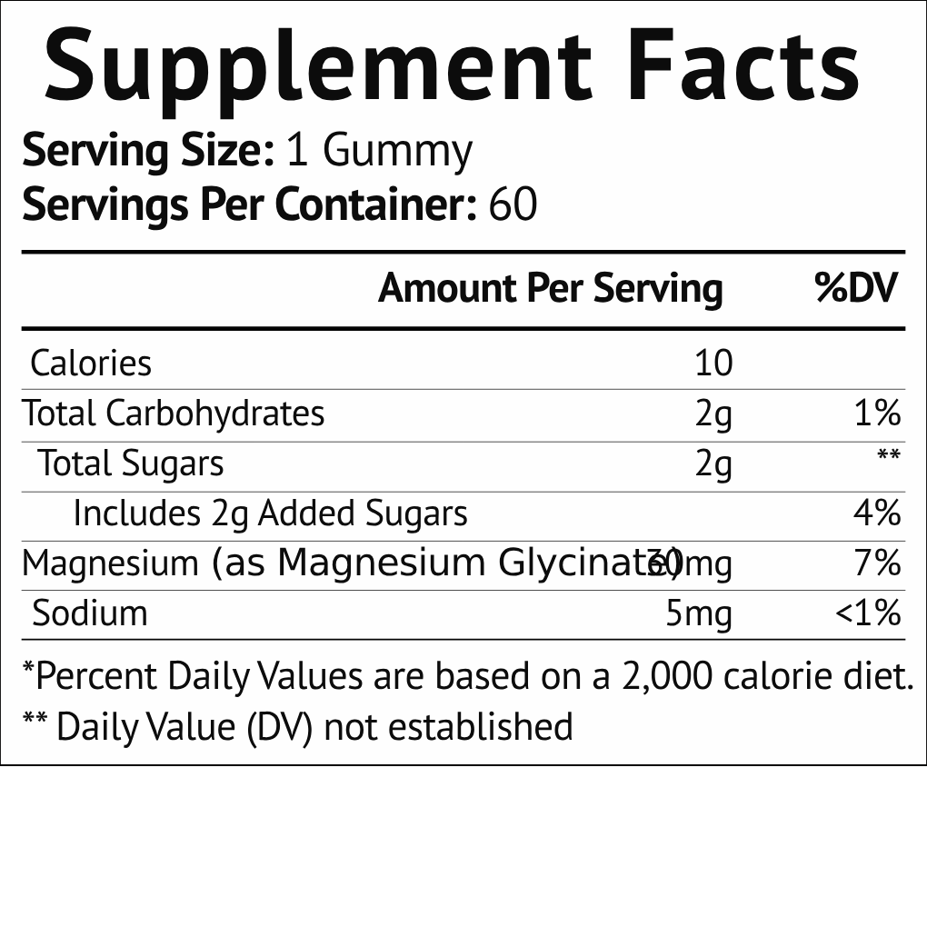 Premium Magnesium Glycinate Gummies
